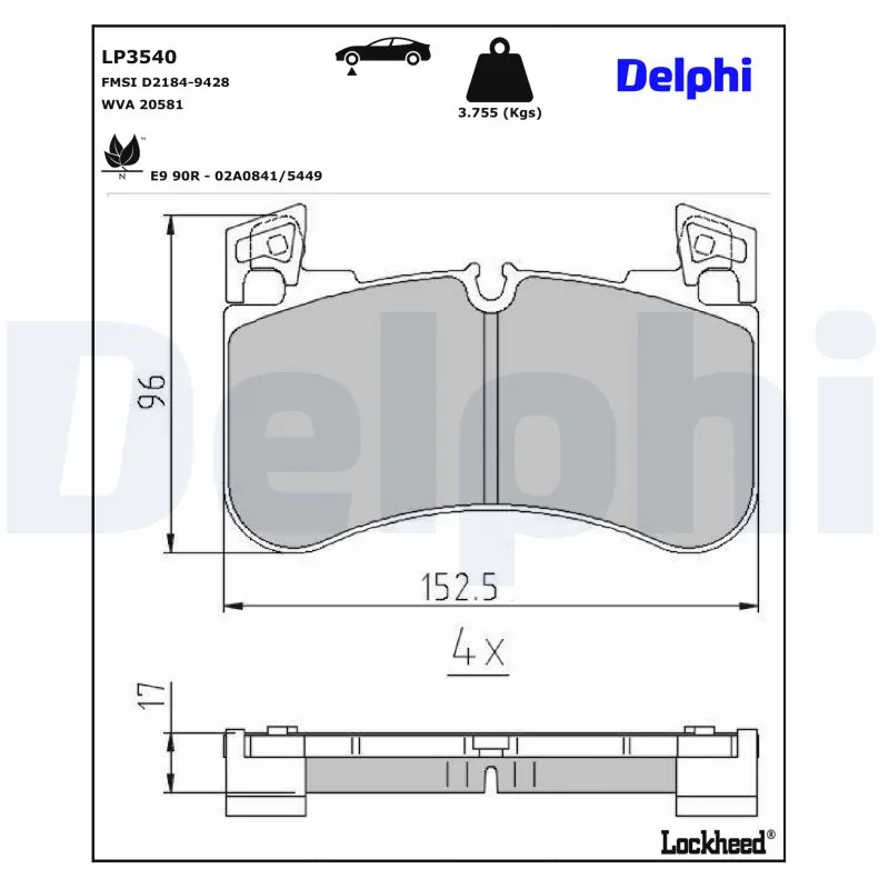 Set placute frana
