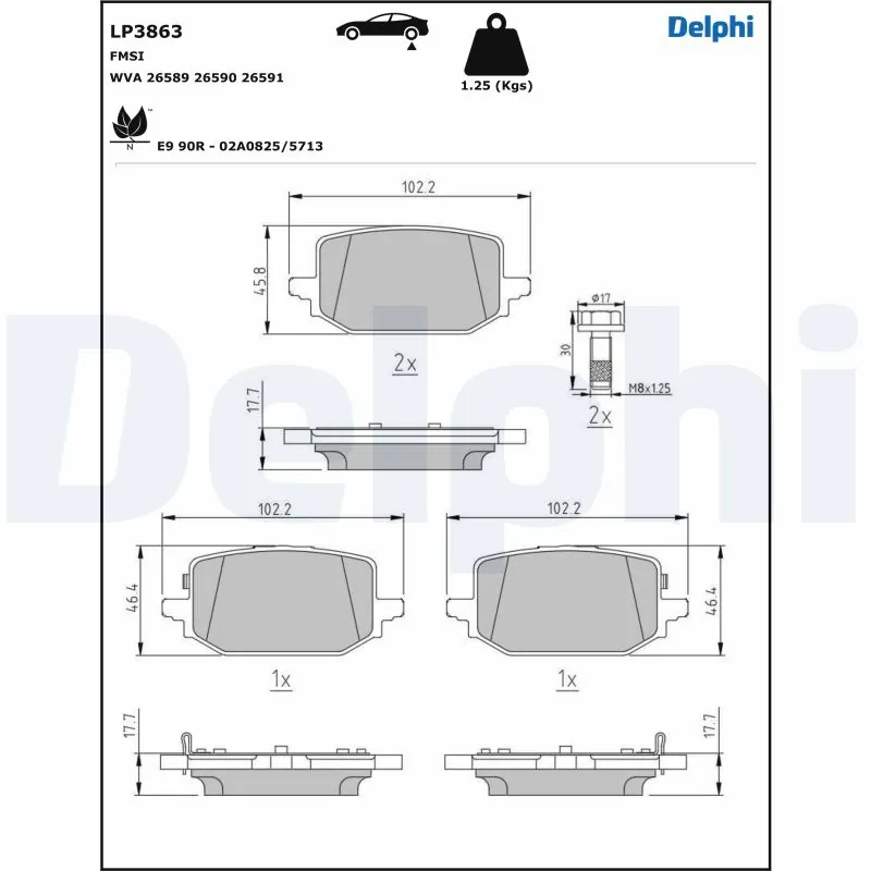 Set placute frana