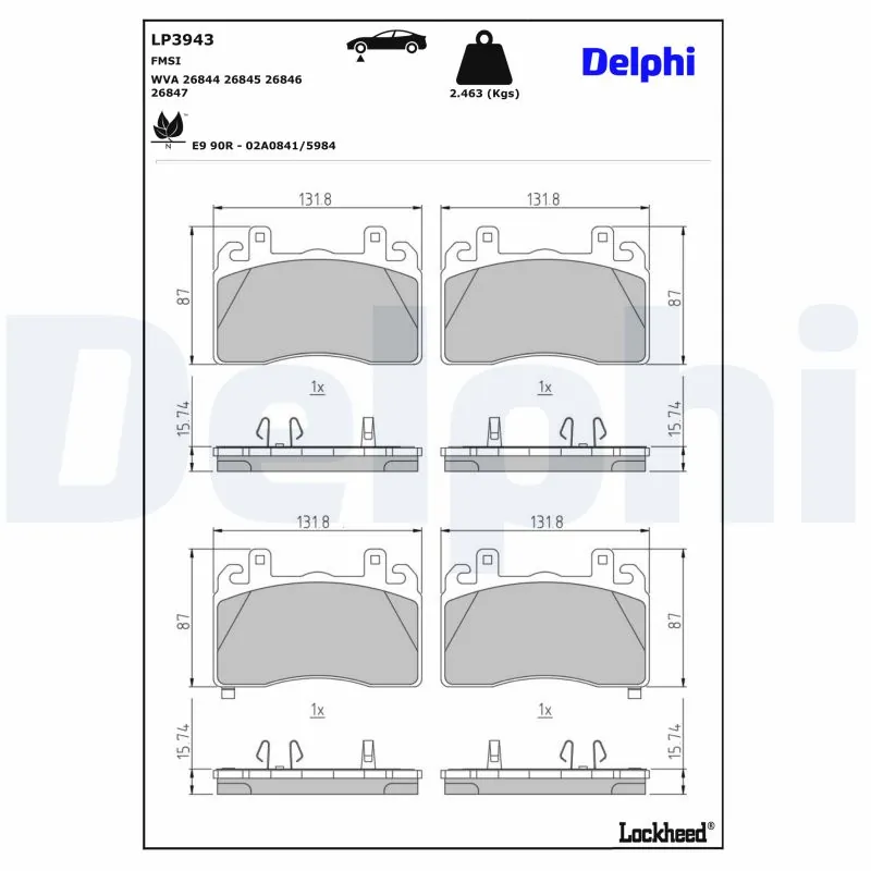Set placute frana