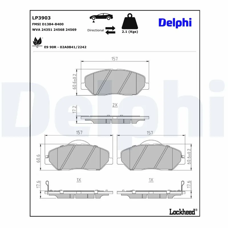 Set placute frana