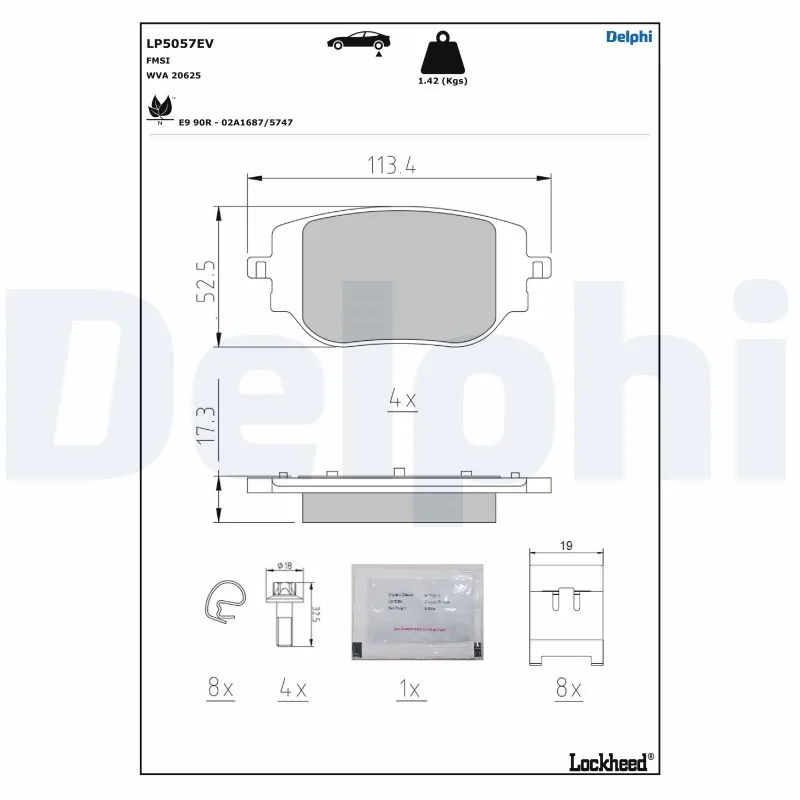 Set placute frana
