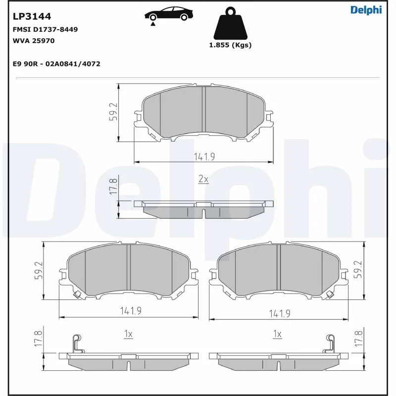 Set placute frana