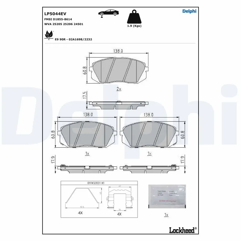 Set placute frana