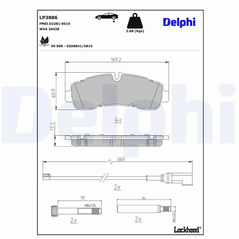 Set placute frana,frana disc