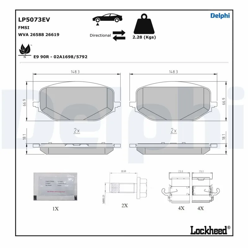 Set placute frana