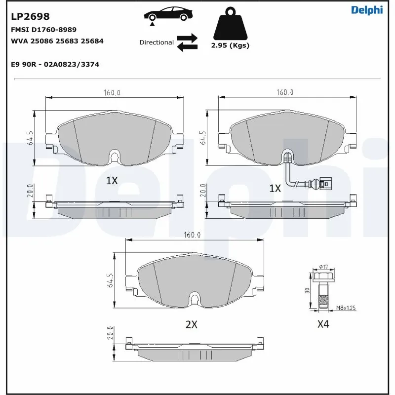 Set placute frana