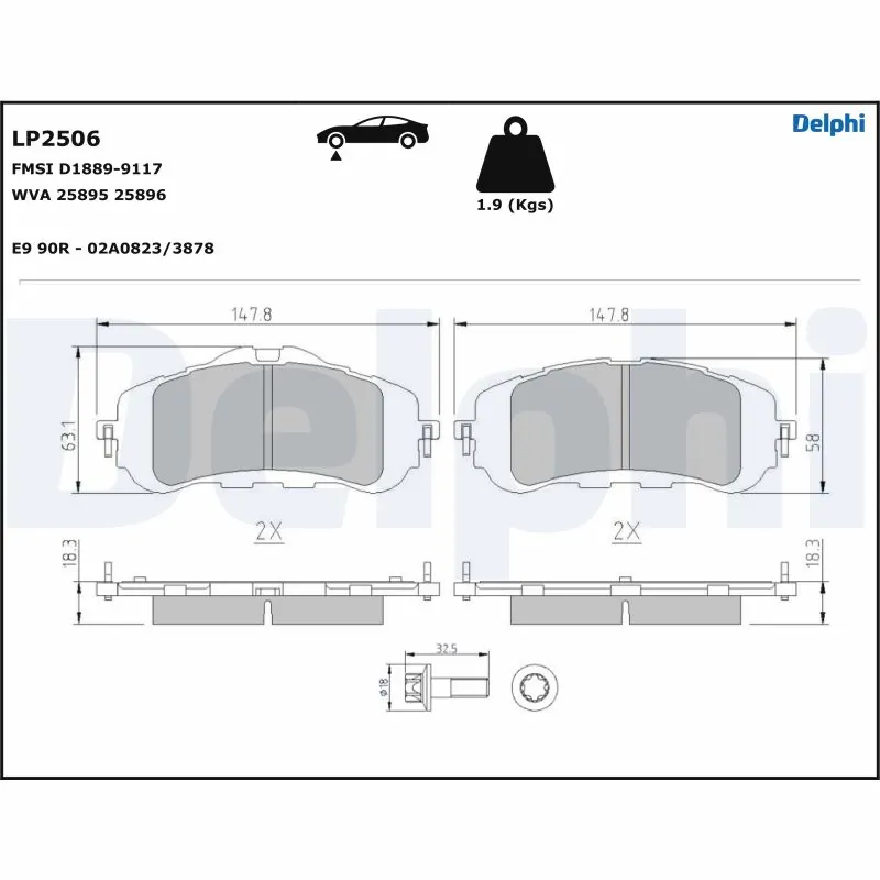 Set placute frana