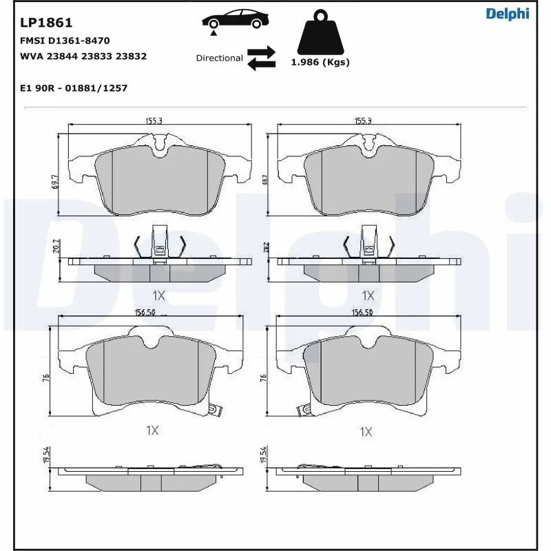 Set placute frana