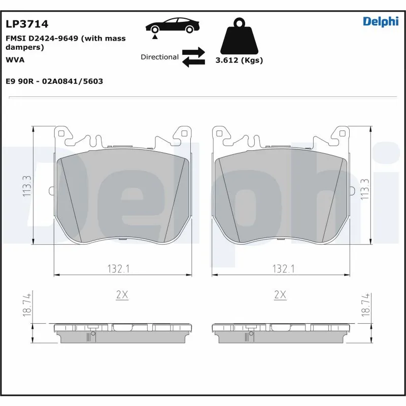 Set placute frana