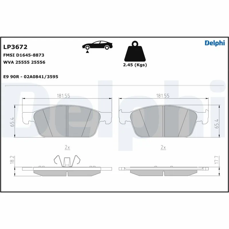 Set placute frana