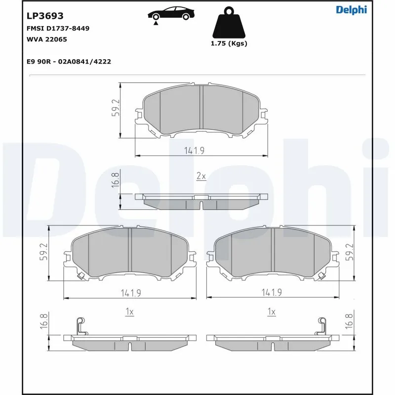 Set placute frana