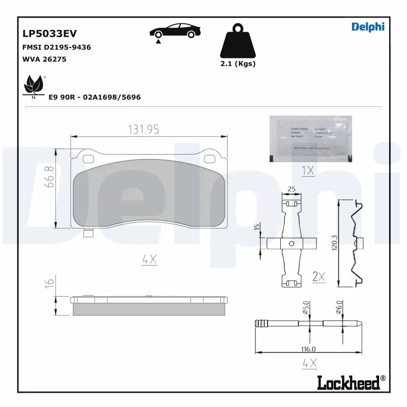 Set placute frana