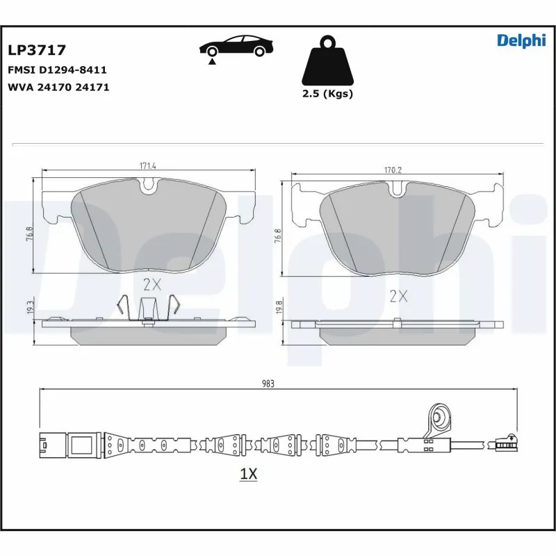 Set placute frana