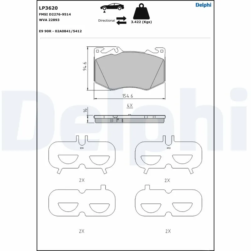 Set placute frana
