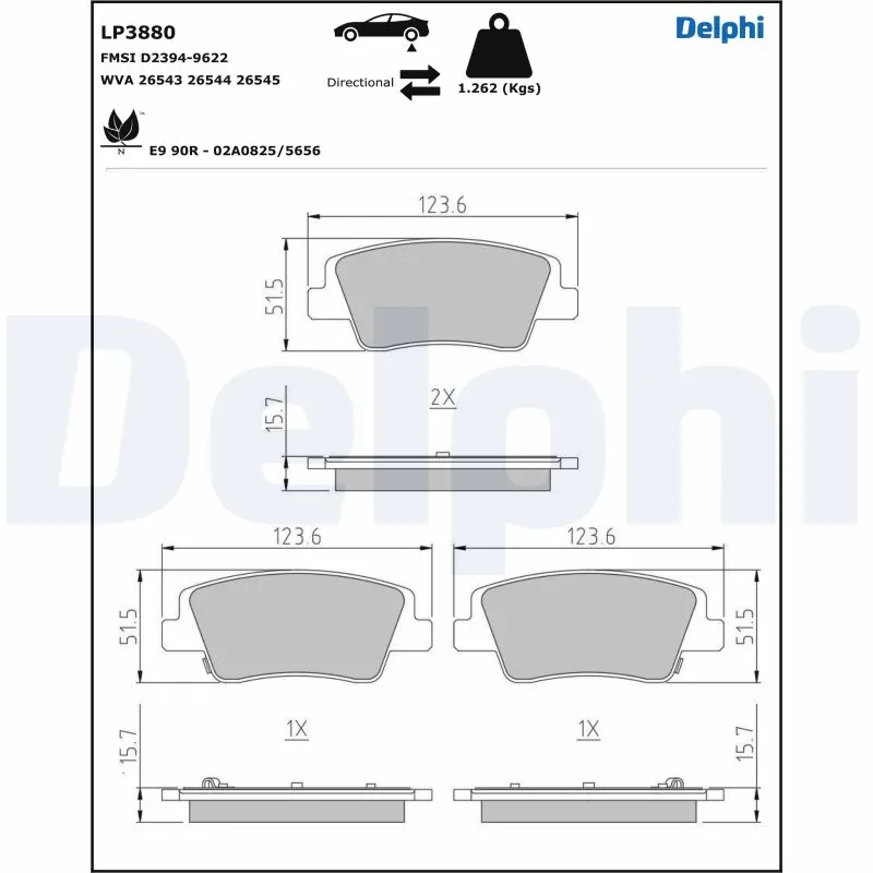 Set placute frana