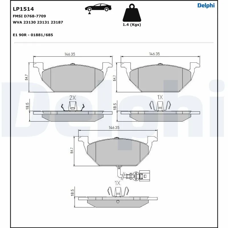 Set placute frana