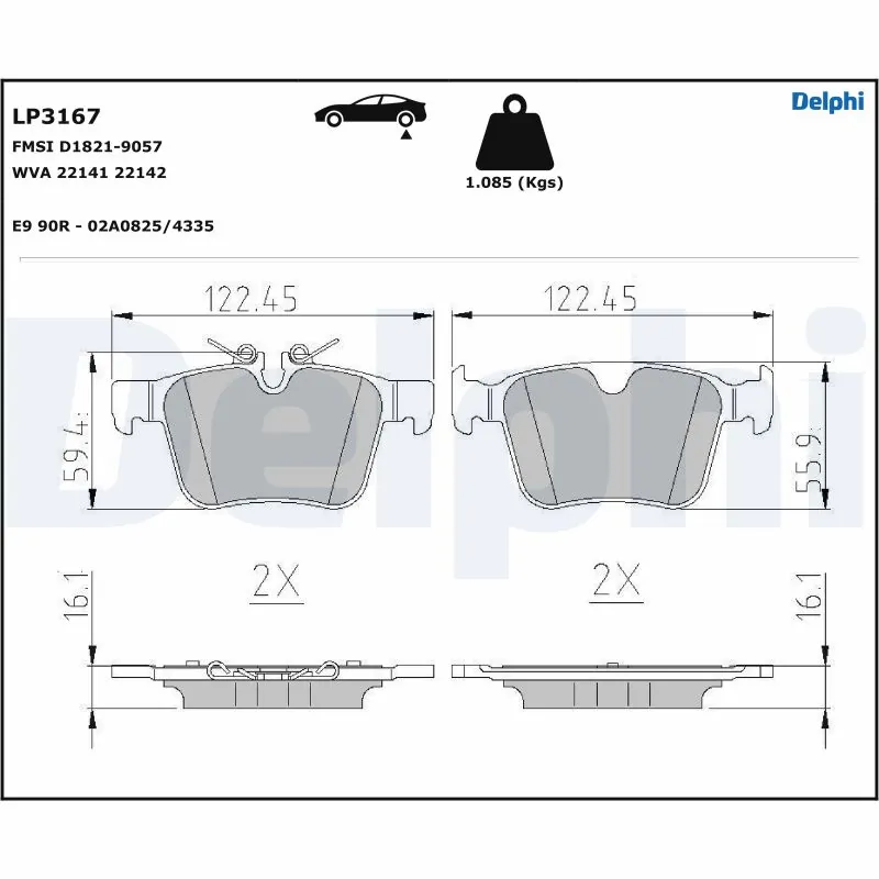 Set placute frana