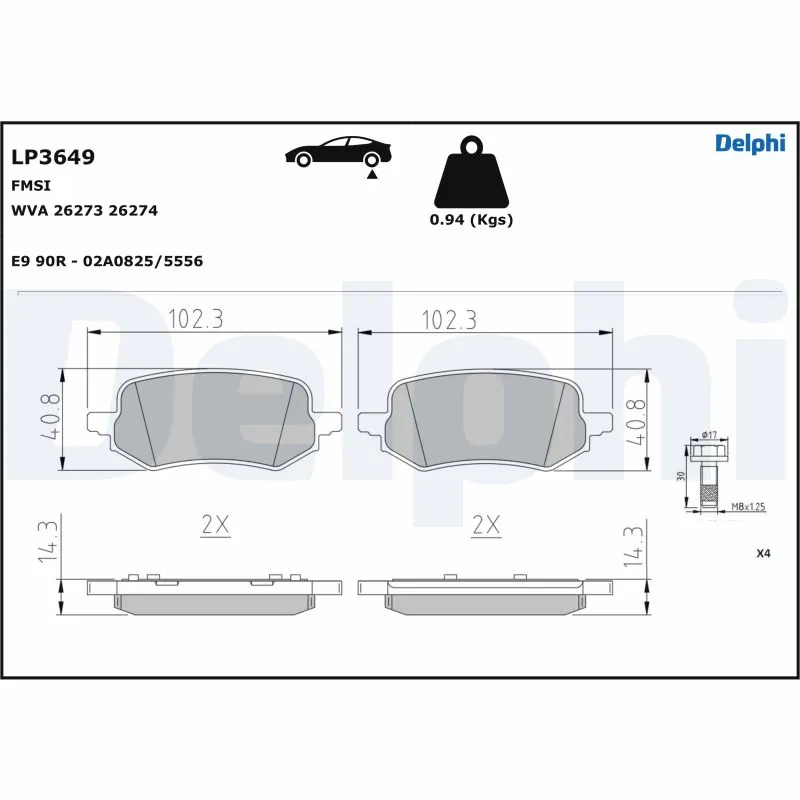 Set placute frana