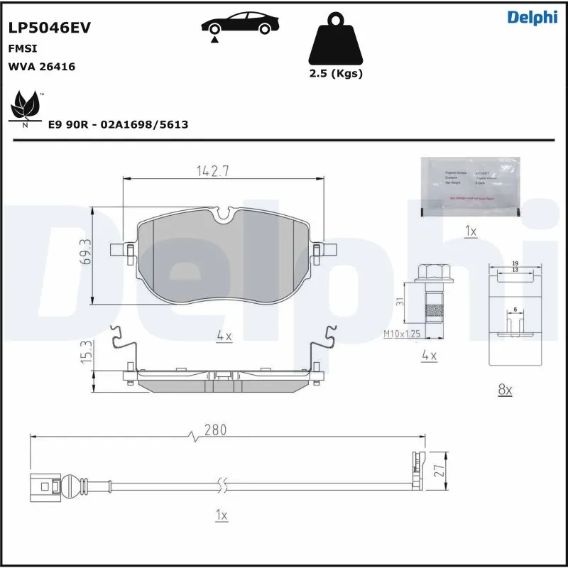 Set placute frana