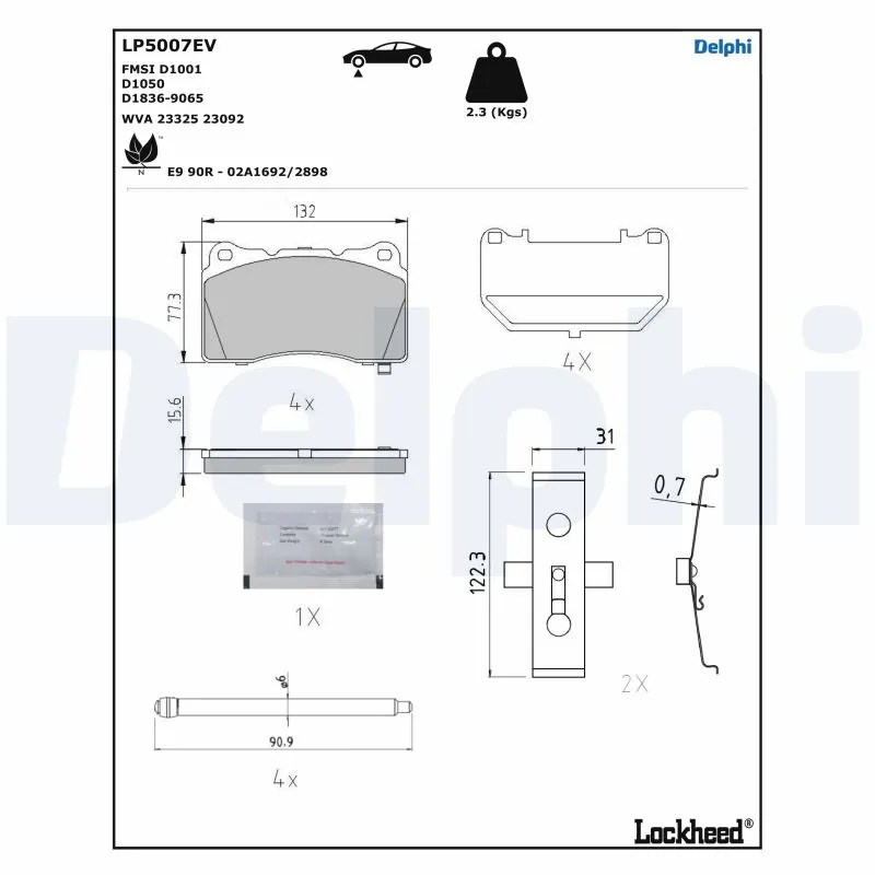 Set placute frana