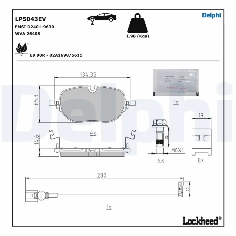 Set placute frana