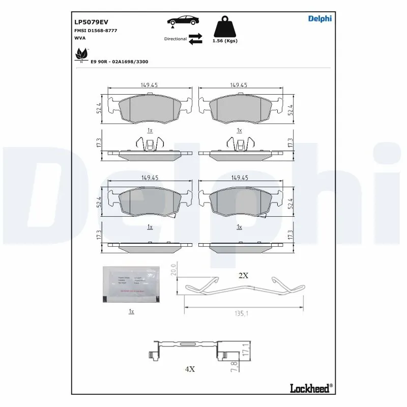 Set placute frana