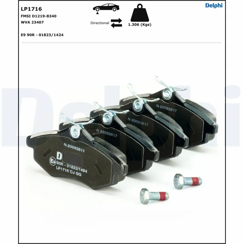 Set placute frana