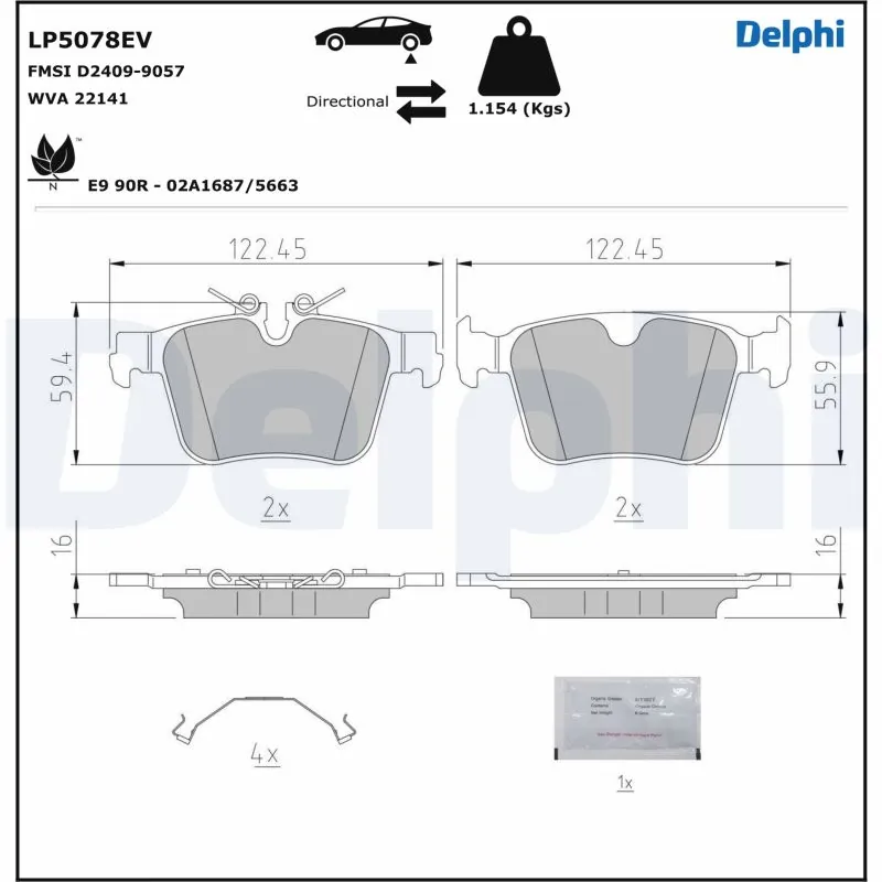 Set placute frana