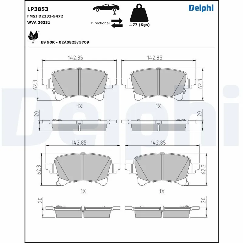 Set placute frana