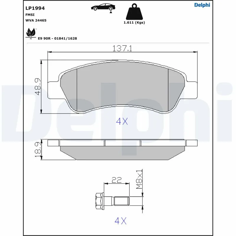 Set placute frana