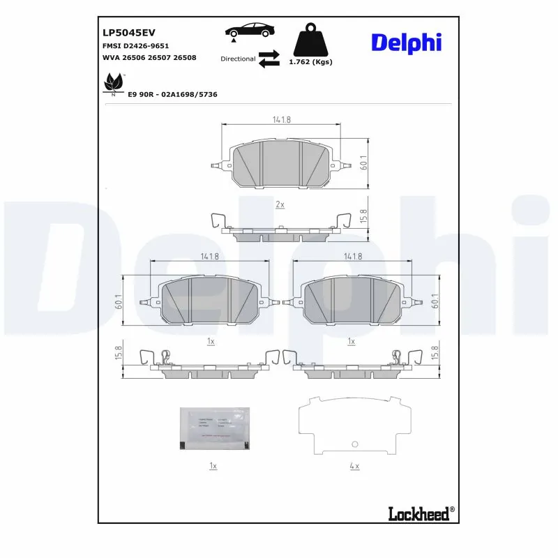 Set placute frana