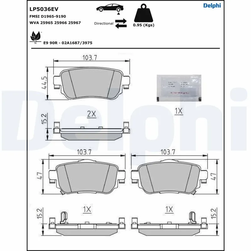 Set placute frana