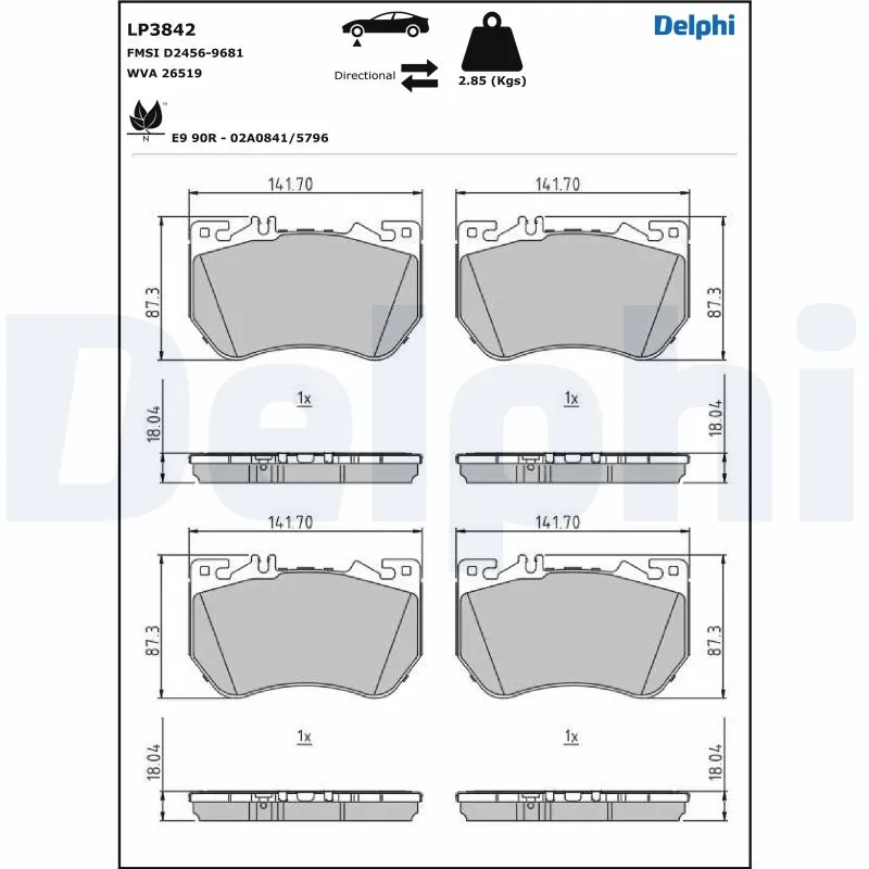 Set placute frana