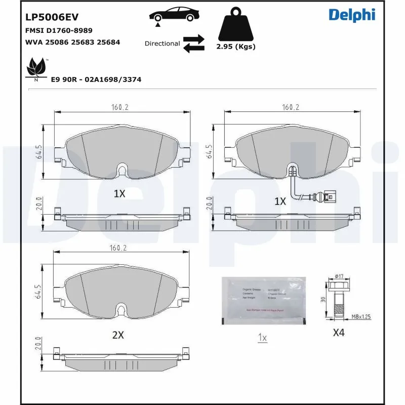 Set placute frana