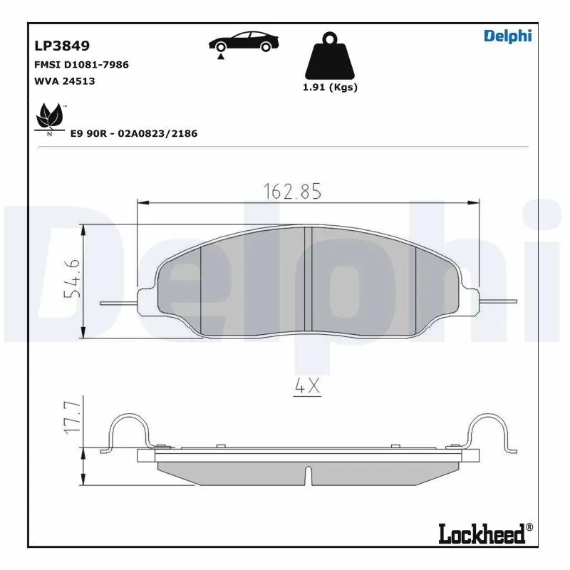 Set placute frana