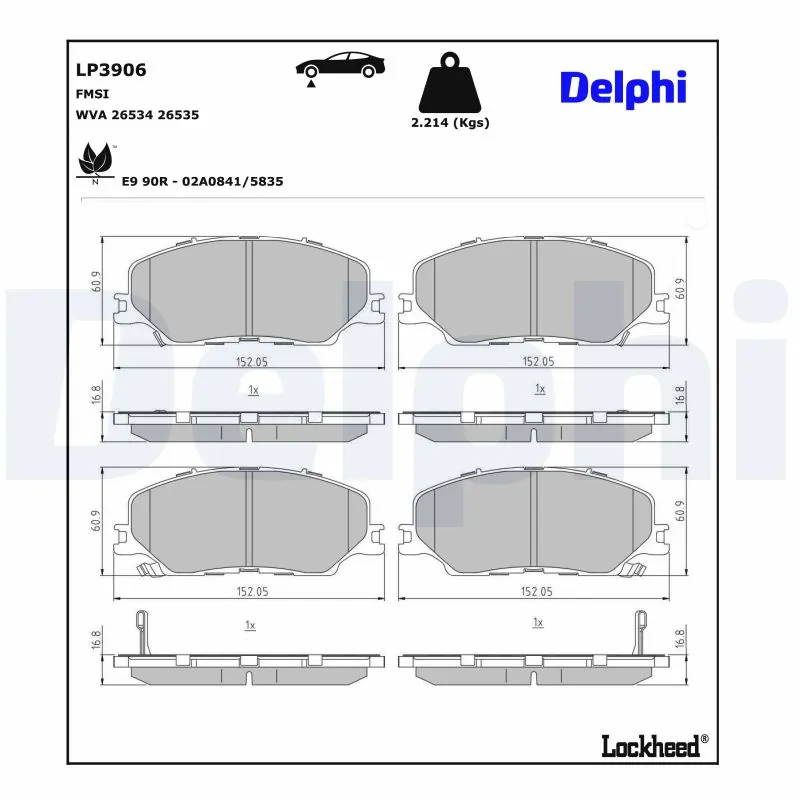 Set placute frana