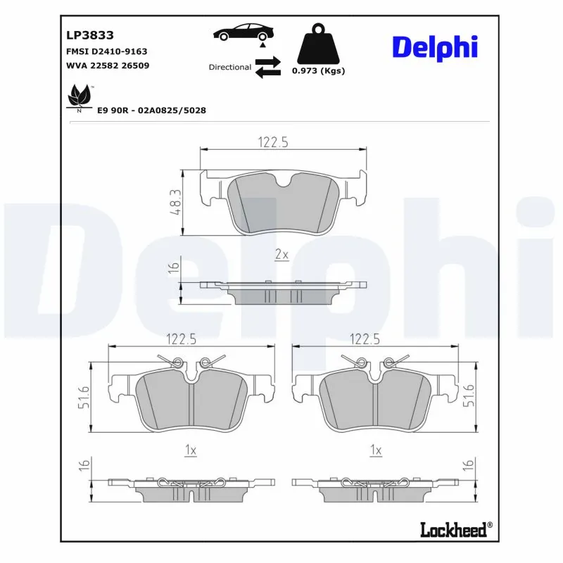 Set placute frana