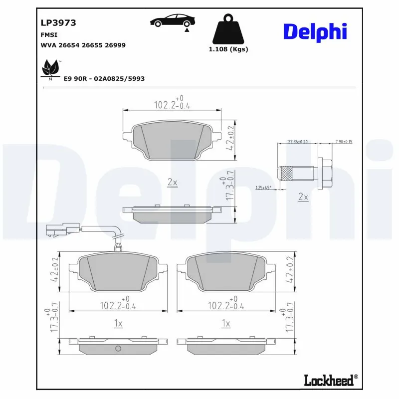 Set placute frana
