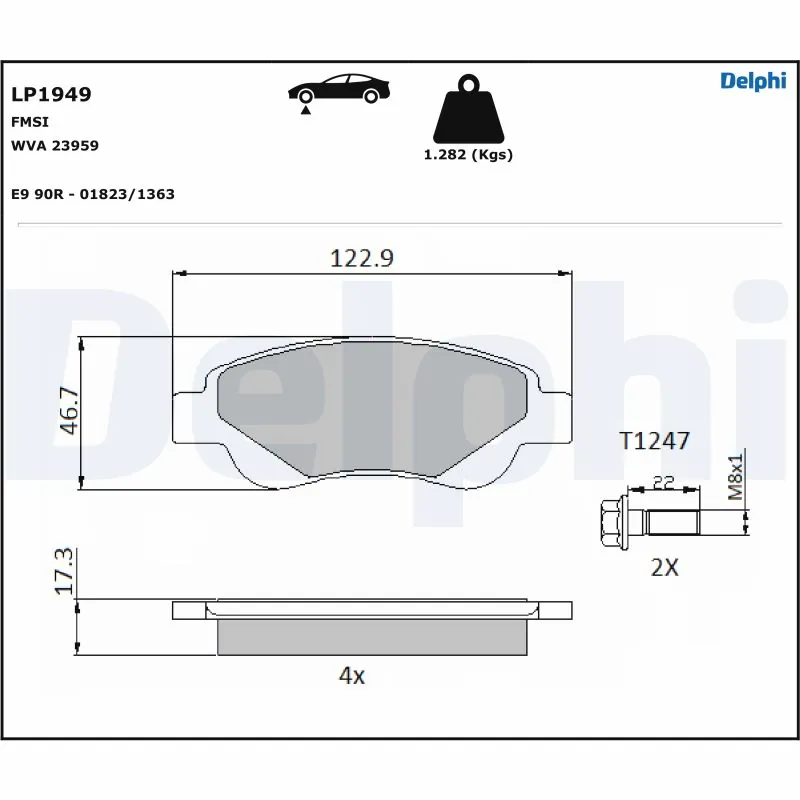 Set placute frana