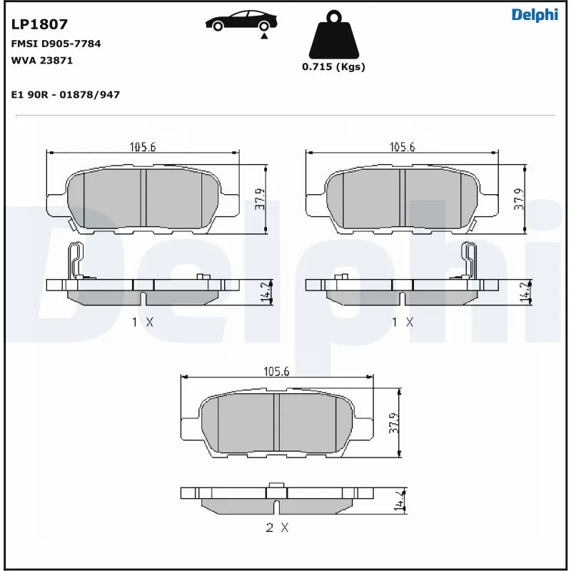 Set placute frana