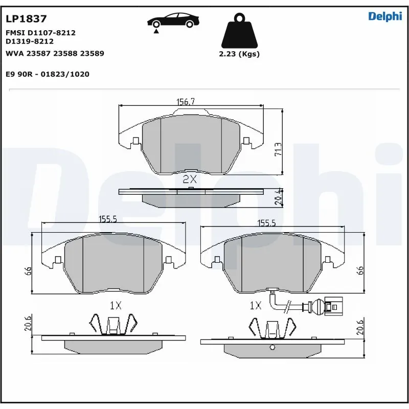 Set placute frana