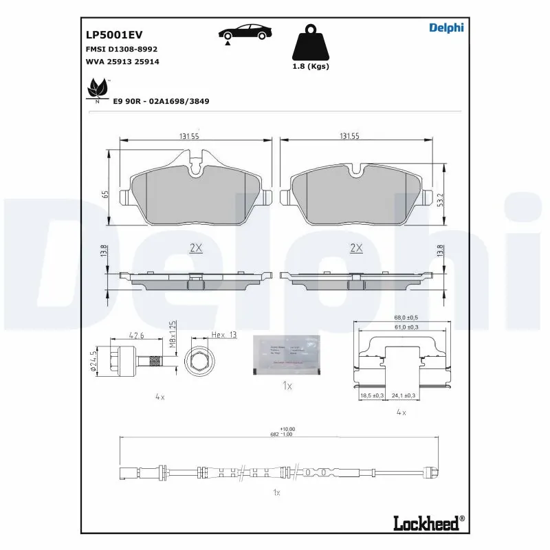 Set placute frana