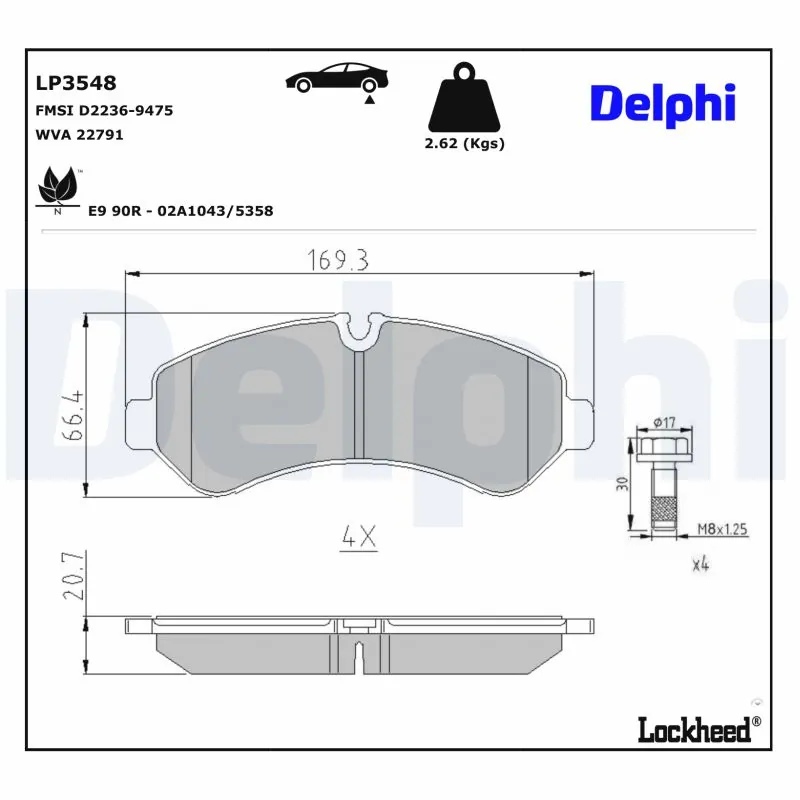 Set placute frana