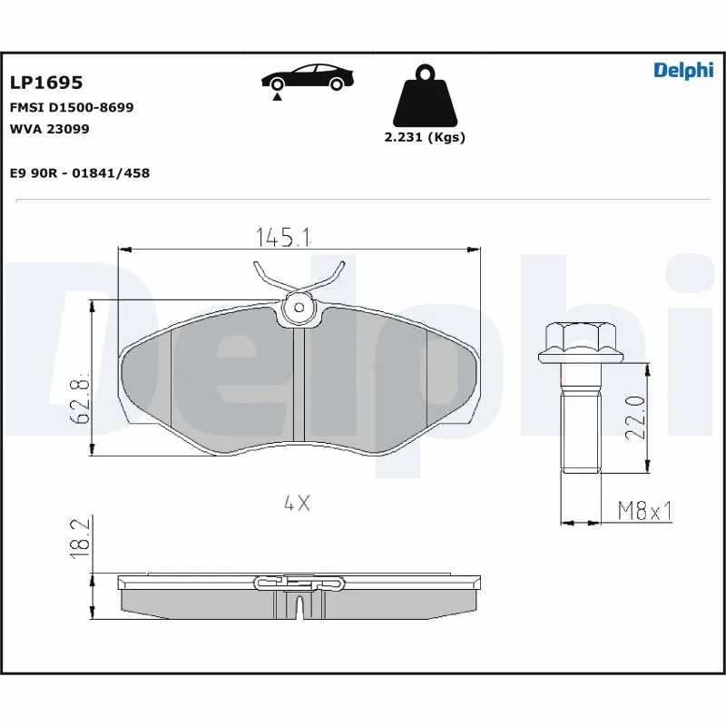 Set placute frana