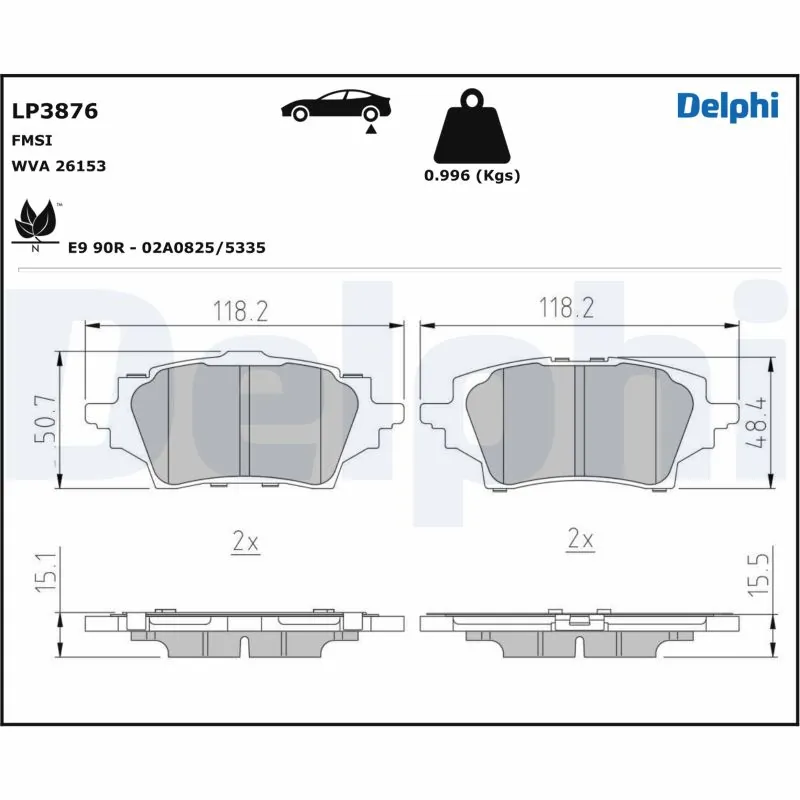 Set placute frana
