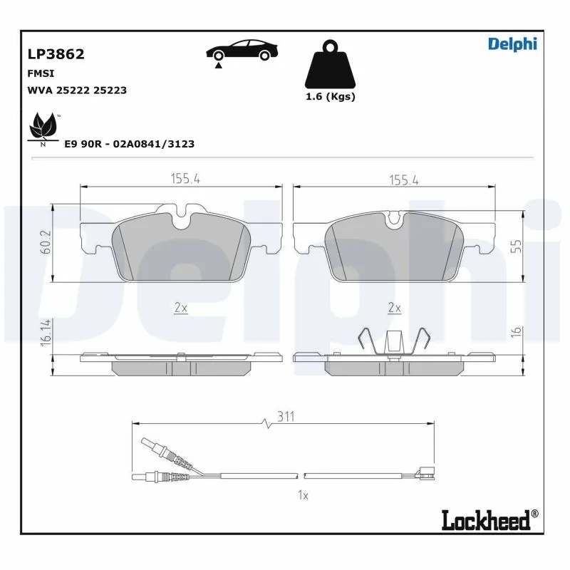 Set placute frana