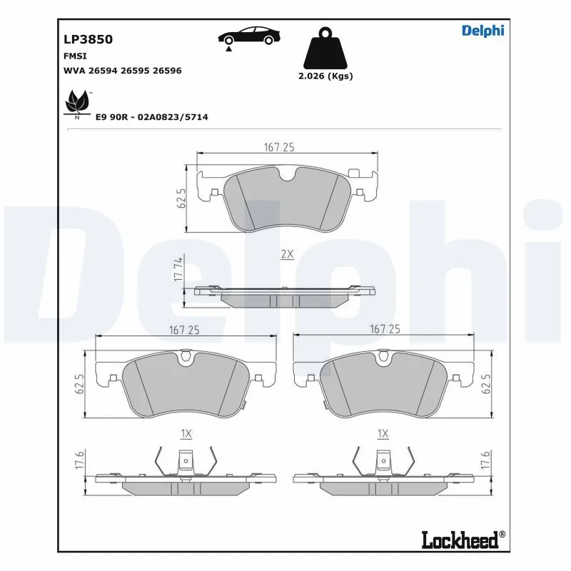 Set placute frana