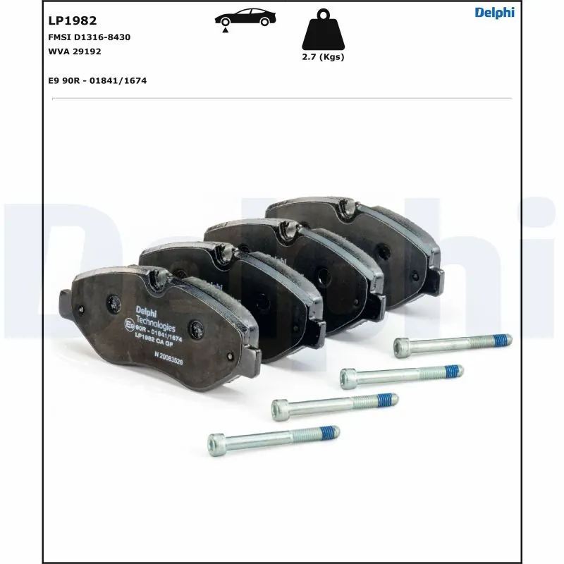 Set placute frana
