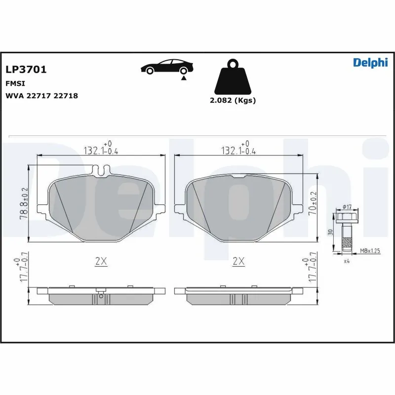 Set placute frana