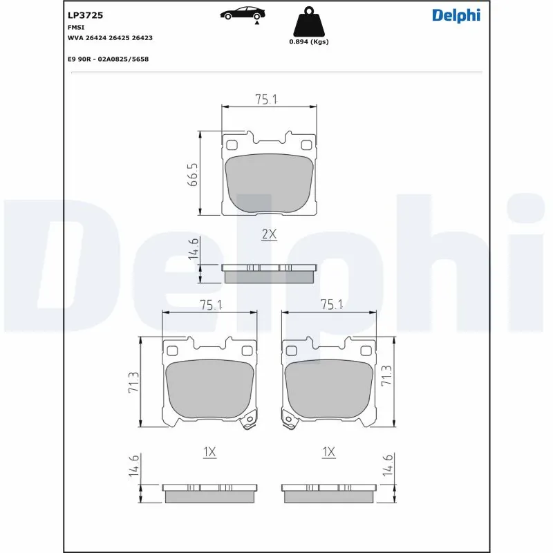 Set placute frana